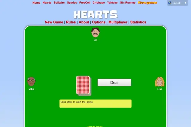 hearts-cardgames — official page capture