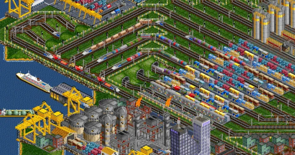 OpenTTD — official preview via dos.zone