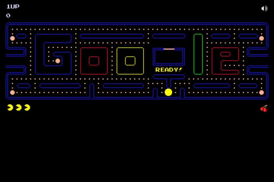 PAC-MAN Google Doodle — official page capture