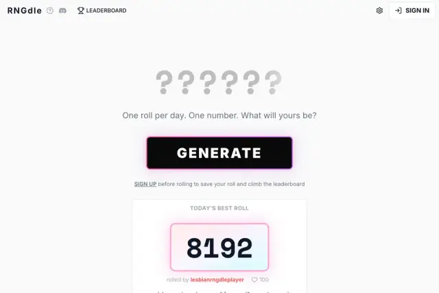 rngdle — official page capture