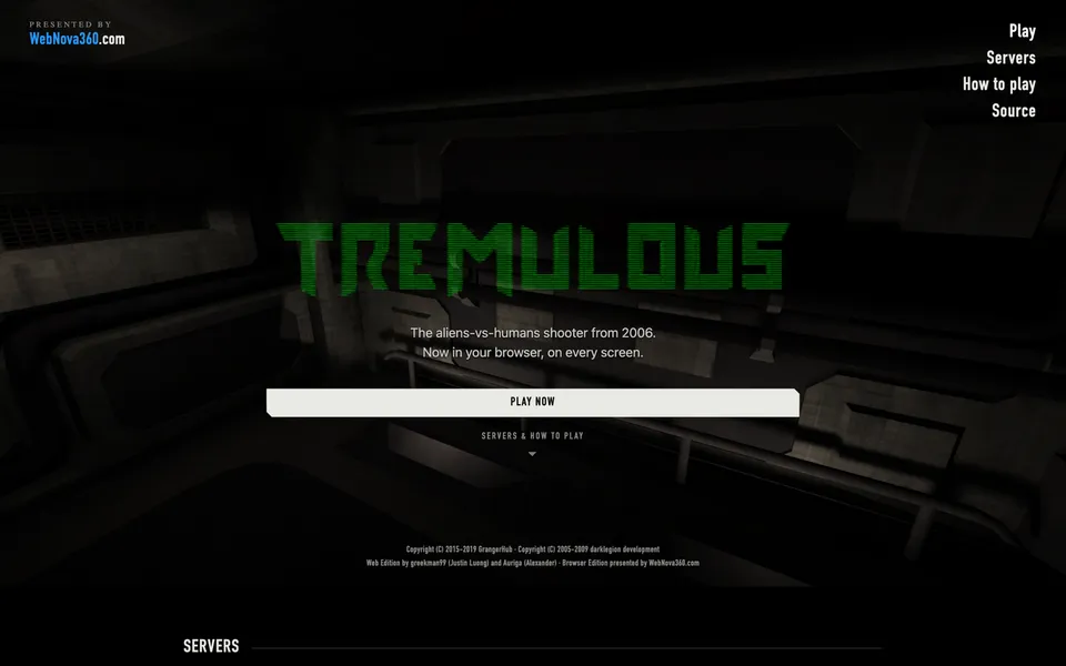 Tremulous web edition — official page capture